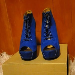 Royal blue boots